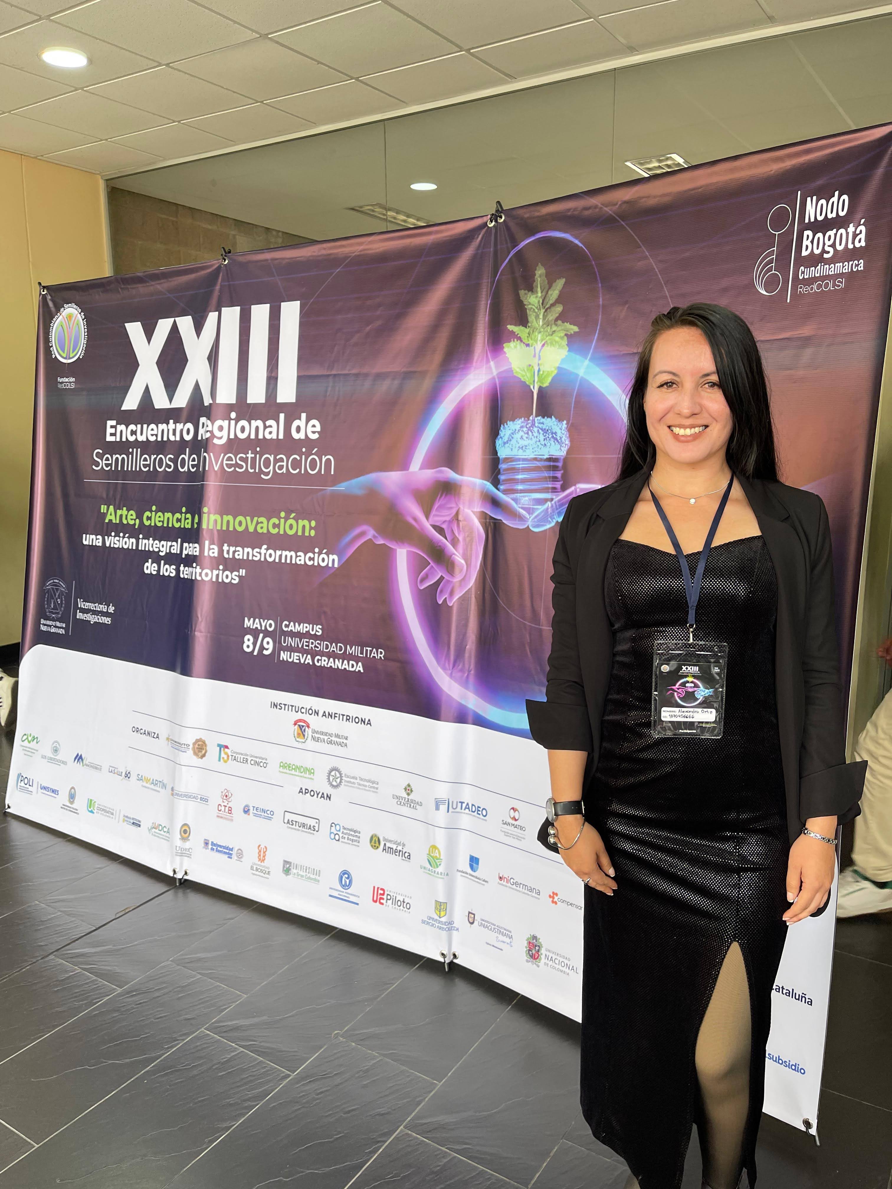 Alexandra Ortiz en un encuentro de investigación